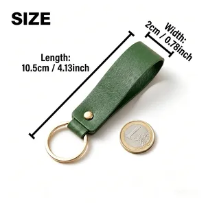 Porte-clés personnalisé en <span class=keywords><strong>cuir</strong></span> PU avec sangle de poignet, texte et logo sur mesure, chaîne de sac, accessoire anti-perte, multicolore, cadeaux pratiques - Product Image 4