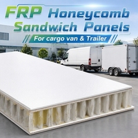 Panneau composite alvéolaire en PP FRP léger et haute résistance en fibre de verre pour fourgonnette, remorque, camion, carrosserie de camping-car
