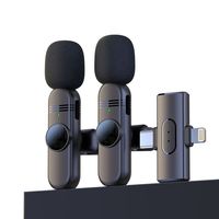 Microphone Lavalier Cardioïde Sans Fil 2-en-1 en Métal avec Réduction de Bruit Type-C/Pour iPhone Léger Portable Mini Micro pour Vlog