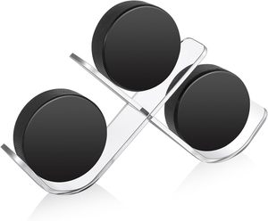 Cao Cấp Acrylic Rõ Ràng Hộp Ba Hockey Puck Hiển Thị Trường Hợp Chữ Ký Chủ Sưu Tập Hình Đứng Cho Hockey Puck Sưu Tập - Product Image 1
