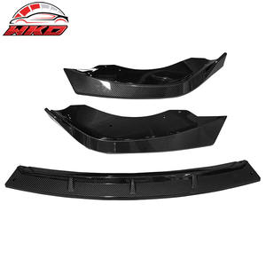 Para Tesla Model S 2021-2025, Estilo IKON, Impresión de Fibra de Carbono, Labio de Parachoques Delantero, PP, 3 Piezas, Kit de Carrocería de Alta Calidad - Product Image 5