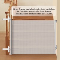 Barrière de sécurité rétractable extra large pour bébé et animaux de compagnie Barrière de sécurité réglable pour chiens et chats pour portes et escaliers Clôture de sécurité personnalisée OEM