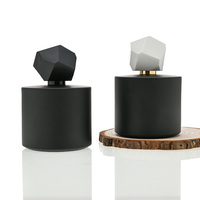 Prix d'usine – Flacon de parfum en verre cylindrique court noir mat de 30 ml, 50 ml, 100 ml pour marque de parfum de boutique
