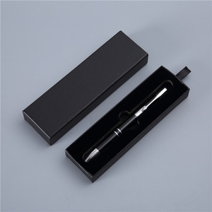 Scatola per Penne di Alta Qualità con Logo Personalizzato, in Cartone Nero con Rivestimento in Velluto Nero per Set Regalo di Penne - Product Image 3