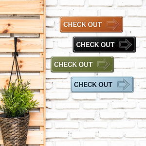 Letrero Metálico Plano 2D con 4 Colores y Flecha Direccional, Placa Guía para Recepción de Hotel o <span class=keywords><strong>Motel</strong></span> con Patrón de Flecha Derecha para Vestíbulo o Pasillo - Product Image 3