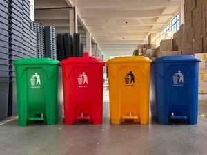 Conteneur à déchets en plastique de gros, 15L, 20L, 30L, 50L, 80L, 100L, poubelle avec pédale pour la cuisine, le bureau, l'utilisation dans les restaurants - Product Image 2