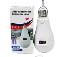 Vente chaude LED Lampe de secours 15W E27 B22 Li-ion Batterie rechargeable AC/DC Utilisation saine Ampoule LED