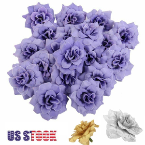 Cabeza de Rosa Artificial de Pétalos Nítidos, Flor Falsa de Tela de Seda, Caja de Regalo DIY, Rosa para Decoración de Paredes, Accesorios para Escenas de Boda - Product Image 6