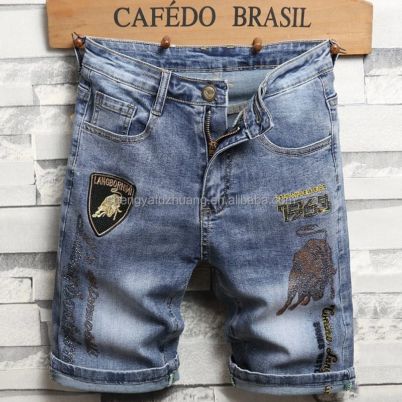 Hot selling high quality jeans shorts men's summer Stretch JeansHot selling high quality jeans shorts men's summer Stretch Jeans