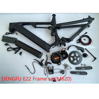 Rangka Sepeda Listrik Full Suspension Dengfu E22 E23 Baru untuk Motor Tengah Bafang G510 M630 G5300 1500w 27.5/29 Inci
