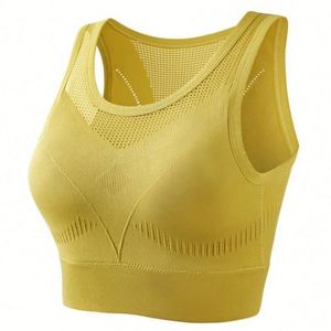 Débardeur de sport sans couture à séchage rapide pour femme, anti-choc, avec soutien-gorge rembourré intégré, idéal pour la gym, le fitness et le yoga - Product Image 5