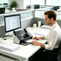 Scanner de documents A3 haute vitesse OEM/ODM CIS USB 50ppm 100ipm recto-verso 100 feuilles ADF couleur 24 bits numérisation facile 600dpi personnalisé pour bureau