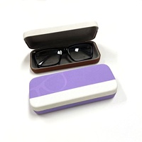 Étuis rigides pour lunettes en cuir rectangulaires de haute qualité avec logo personnalisé pour le rangement des lunettes