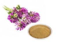 Poudre d'extrait de trèfle rouge en gros d'usine 10%-40% Isoflavones Trifolium Pratense Matière première végétale pour l'alimentation en vrac en stock