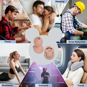 ที่อุดหูแบบซิลิโคน ป้องกันเสียงรบกวน ลดเสียง ใช้ซ้ำได้ เหมาะสำหรับว่ายน้ำ นอนหลับ - Product Image 6