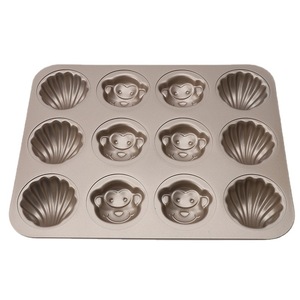 Carbon Steel Gold Cartoon Baking Pan 6 12 Inch Non Stick For Bread Cake Home Use - Product Image 4