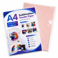 Papier de sublimation pour transferts thermiques, autocollants personnalisés écologiques, compatibles avec les imprimantes jet d'encre, séchage rapide, 100 feuilles A4 rectangulaires