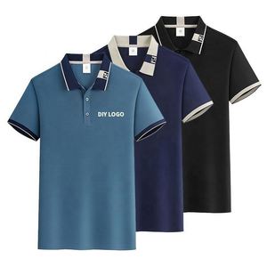 Sense of New Technology Popular Men's Polo Shirts Summer Ice Silk Fabric T Shirts Anti-Pilling With Custom Logo - Product Image 5