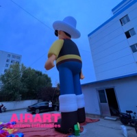 Nouveau personnage de cowboy gonflable de conception, décoration publicitaire 3D gonflable géante