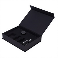 Boîte d'emballage rigide personnalisée de luxe en carton avec logo doré, en forme de livre, avec tiroir coulissant, finition mate et UV, pour éponge cosmétique