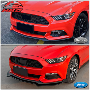 Convient pour Ford Mustang Ecoboost 2015-2017, lèvre de pare-chocs avant style IKON V2, noir brillant - Product Image 5