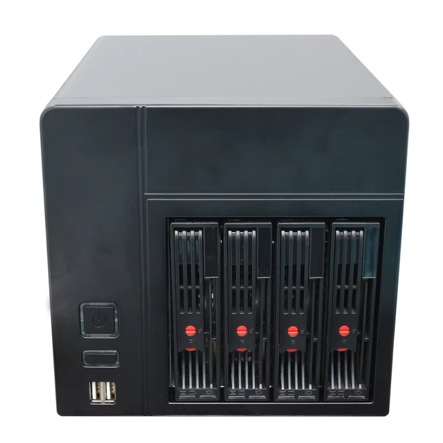2026 Popular NAS 4 Bays High Speed Dual 2.5G LAN 4K Display 2.5'' 3.5'' SSD HDD NAS Server Case Used for Data Cloud Storage
