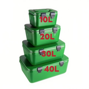 Lot de 4 chauffe-plats rectangulaires en acier inoxydable de 10L, 20L, 30L, 40L, grande capacité, pour garder les aliments au chaud ou au froid, pour <span class=keywords><strong>la</strong></span> collecte de fonds caritatifs - Product Image 1