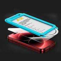 Kit d'installation facile sans poussière, protection d'écran en verre trempé anti-reflet AR pour iPhone 13 14 15 16 17 18 Pro Max