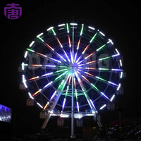 Lumière décorative LED pour manèges, IP65, 9 LED SMD5050, RGB automatique, E14, 45 mm, AC24V, pour parcs d'attractions et grandes roues.
