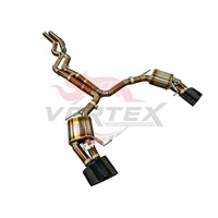 Échappement Catback Valvetronic VORTEX Titanium Grade TA1 pour AUDI RS6/RS7 C8 4.0T 2013-2024, fixation directe, télécommande, finition bleu brûlé