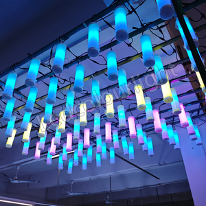 Tube lumineux LED DMX <span class=keywords><strong>80</strong></span> mm RGB Pixel Tube DC24V IP65 étanche, installation suspendue pour scène, club, mariage, événements extérieurs, éclairage décoratif - Product Image 1