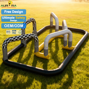 Pista Gonfiabile per Auto e Go-Kart a Prezzo di Fabbrica - Materiale PVC Ecologico, Facile da Montare, Garanzia di 3 Anni - Product Image 1