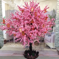 Nouveaux produits grand arbre de fleurs 3.3m de haut et 6m de large arbre de fleurs de cerisier artificiel japonais complet pour la décoration intérieure