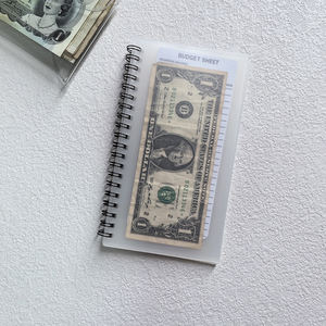 Etichetta personalizzata in plastica di dimensioni personali A6 fondi risparmio sfida Planner nero spirale agende di risparmio Tabbed in contanti - Product Image 5