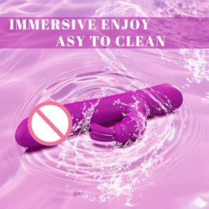 Vibratore <span class=keywords><strong>Rabbit</strong></span> per Punto G e Clitoride, 12 Frequenze, in <span class=keywords><strong>Silicone</strong></span> Impermeabile Ricaricabile, Giocattolo per Adulti - Product Image 4