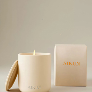 AIKUN Luxury Eco-Friendly Soy Wax Handmade Label Design Glass Jar Long Lasting Scented Candles for <b>Christmas</b> Wedding Parties - Product Image 2