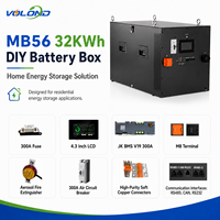 Nuevo BMS JK 300A V19 16s 51.2V 30KWh MB56, Caja de Batería Apilable para Montaje en Rack, para Celdas LiFePO4 de 3.2V 628Ah, Almacenamiento de Energía