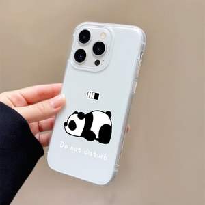 Funda para Teléfono con Diseño de Panda Acostado, Borde Recto, Protección Total para iPhone 7 8 X Xr Xs 11 12 13 14 15 16 17 Pro Max Plus - Product Image 5