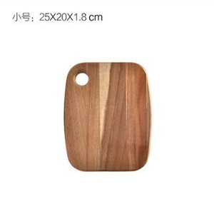 Tabla de cortar de madera de acacia rectangular, tamaño pequeño, mediano y grande, para cocina, preparación de alimentos - Product Image 3