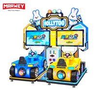 Machine de jeu d'arcade de course automobile pour enfants à monnayeur, deux joueurs, double écran, machine de jeu vidéo à conduire pour aire de jeux intérieure et centre commercial