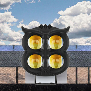 Luz Antiniebla para Motocicleta de 12V-80V, Diseño de Búho de 4 Lentes, Luz Blanca y Amarilla de Doble Color, Faro Auxiliar para Motocicleta - Product Image 3