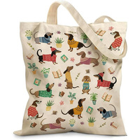 Bolsas de Lona de Gran Capacidad, Personalizadas, Fáciles de Limpiar y Portátiles, con Diseño de Dibujos Animados, de Algodón y Lino, para Viajes, Precio al por Mayor