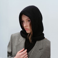 Nuevo invierno cálido y suave Faux Mink Fur Knit Pullover Hat Link Bufanda y Head Beanies Elegante nuevo diseño