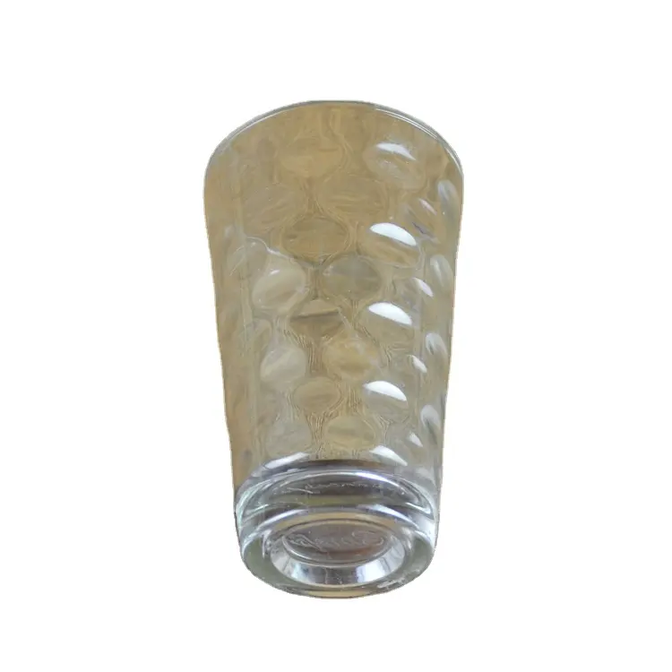 10 oz Water glass new design Transparent supermarket Soda Tumbler Drinking rain drops embossed Glassware