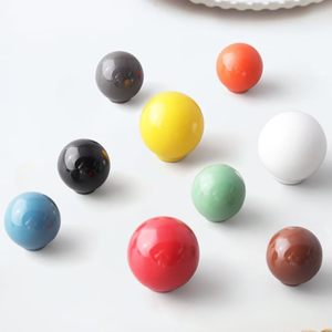 BAOCHUN gekleurde keramische kastdeurknoppen, eenvoudige kledingkastladeknoppen, enkelvoudige gat meubelknoppen - Product Image 1
