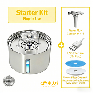 Edelstahl Haustier-Trinkbrunnen Automatischer Katzen-Trinkbrunnen OEM/ODM - Product Image 1