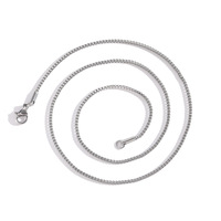 Colliers en chaîne en acier inoxydable plaqué or argent, imperméables, ne se décolore jamais, tailles 1,5 mm, type de chaîne à maillons