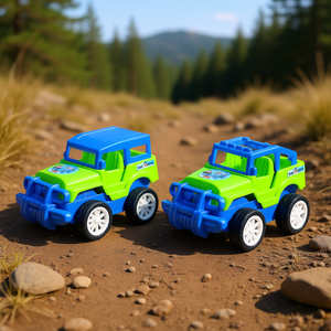 Voiture de jeu SUV d'aventure pour enfants, tout-terrain, jeu d'imitation, emballée en filet - Product Image 3