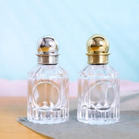 Vente en gros de flacons de parfum vides côtelés de 3,4 oz avec un élégant couvercle en or métallique