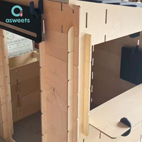 Casita de Juegos Modular de Madera para Niños, Resistente al Agua y a los Rayos UV, para Jardín o Patio Trasero